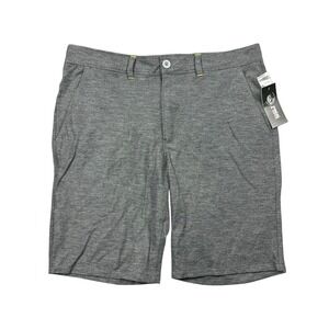 Seeded & Sewn Jaxon Shorts Men 32 Iron Gray Rayon Blend 9" Inseam Pockets NWT